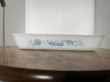 Vintage Glasbake / Jeannette Glass Company Blue Onion Loaf Pan