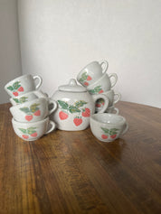 Frenzy Toys Miniature Strawberry Ceramic Tea Set