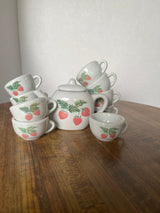 Frenzy Toys Miniature Strawberry Ceramic Tea Set
