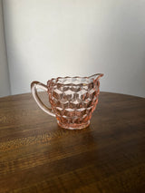 Jeannette Pink Diamond Point Depression Glass Creamer