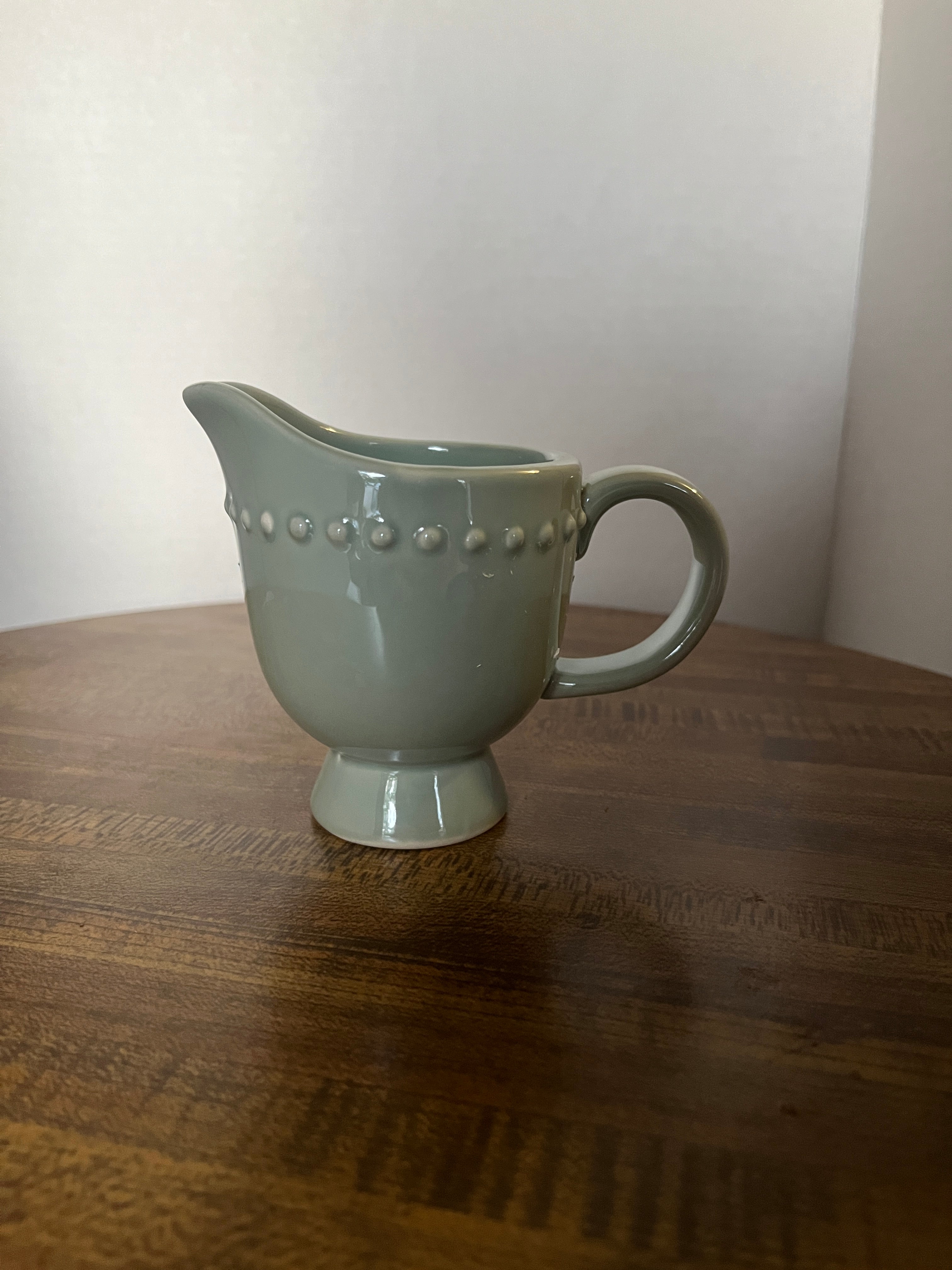Green Ceramic Creamer