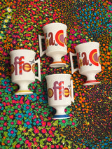 VTG Retro Pedestal Coffee & Tea Mug Set of 4