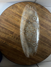Glass Longboat Serving Plate