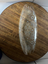 Glass Longboat Serving Plate