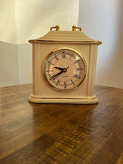 White and Gold Mantel Clock