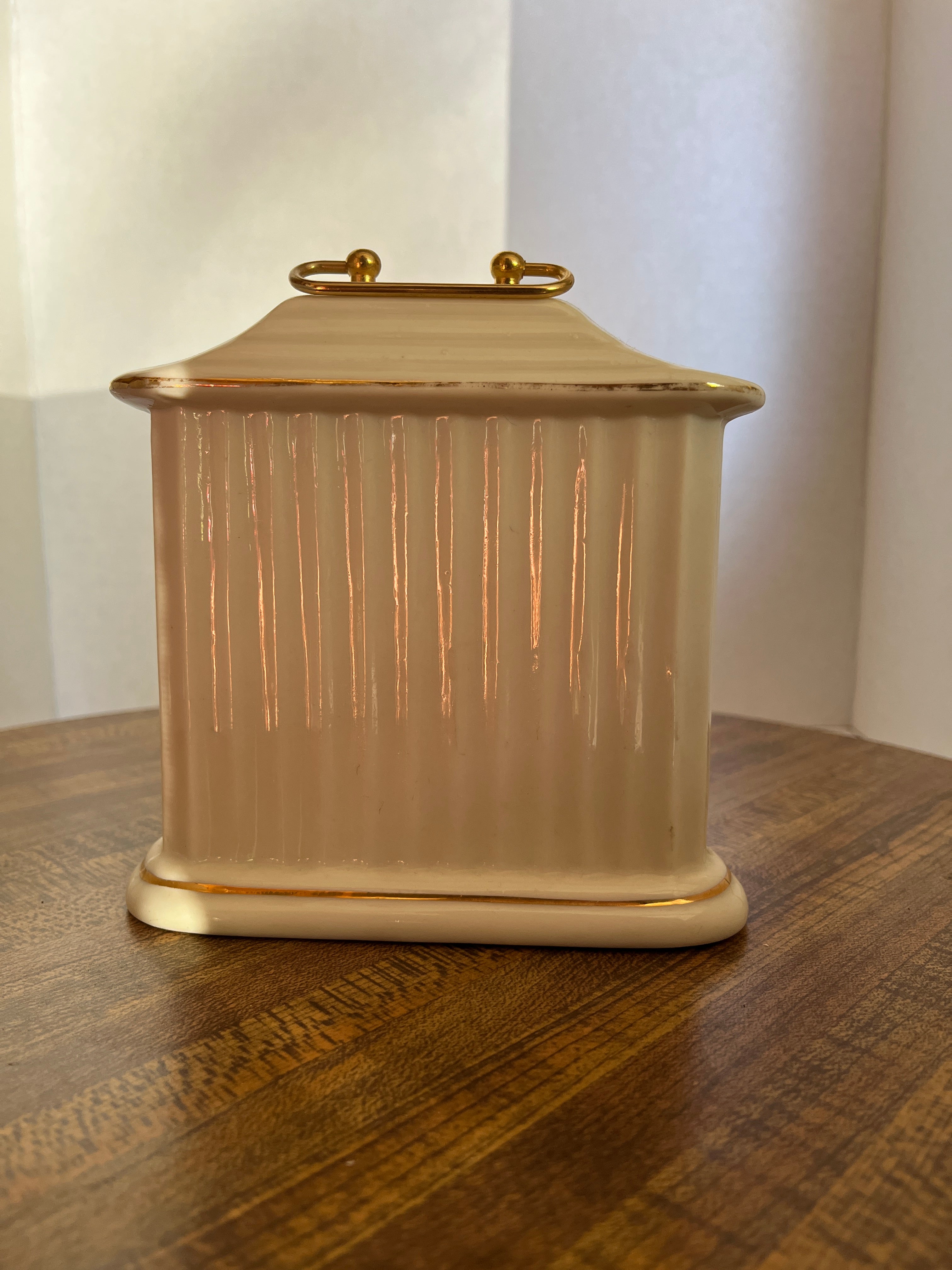White and Gold Mantel Clock