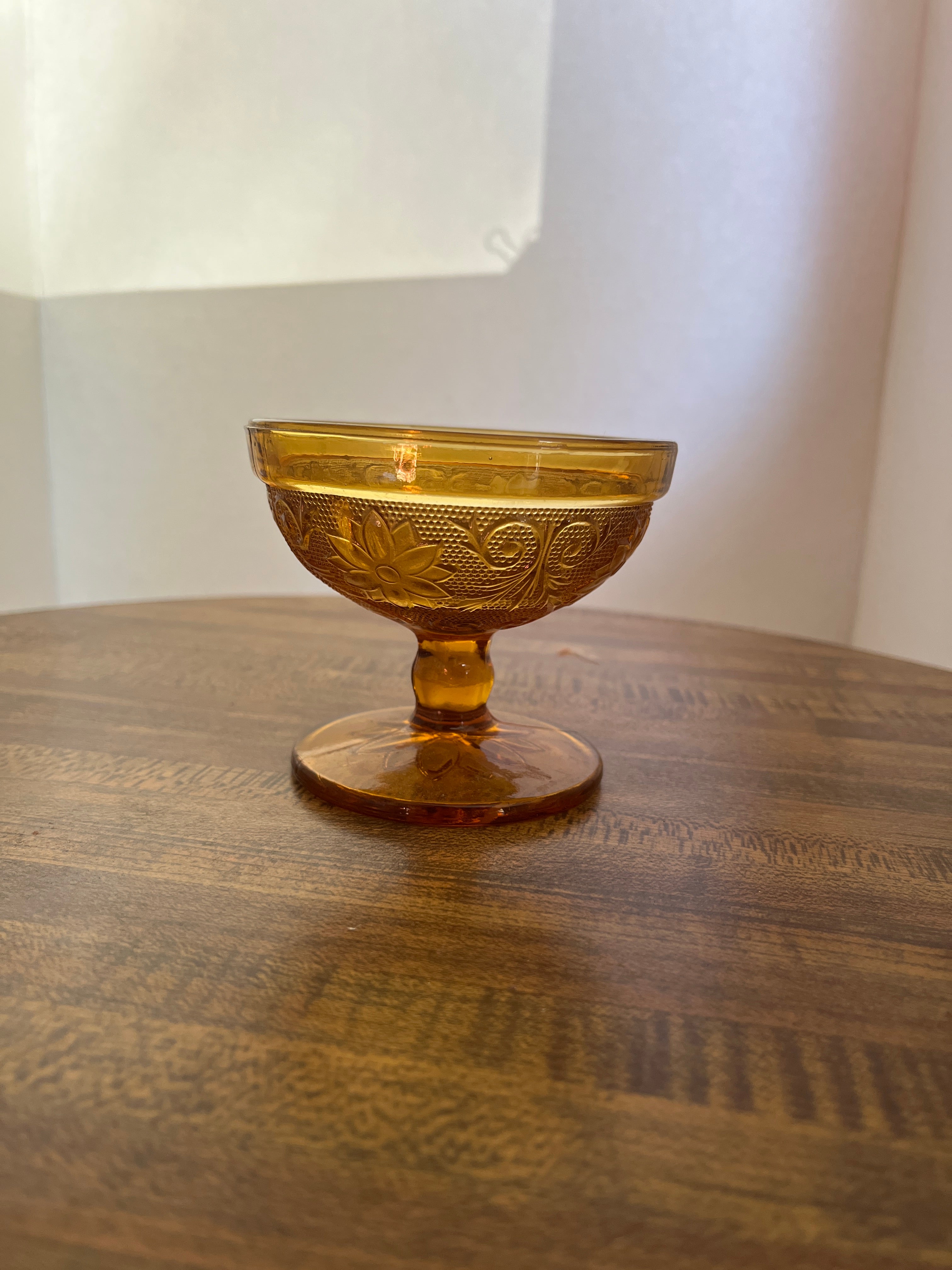 Tiara Indiana Amber Glass - Dessert Bowls