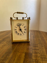Brass Gold Finish Mantel Desk Table Clock