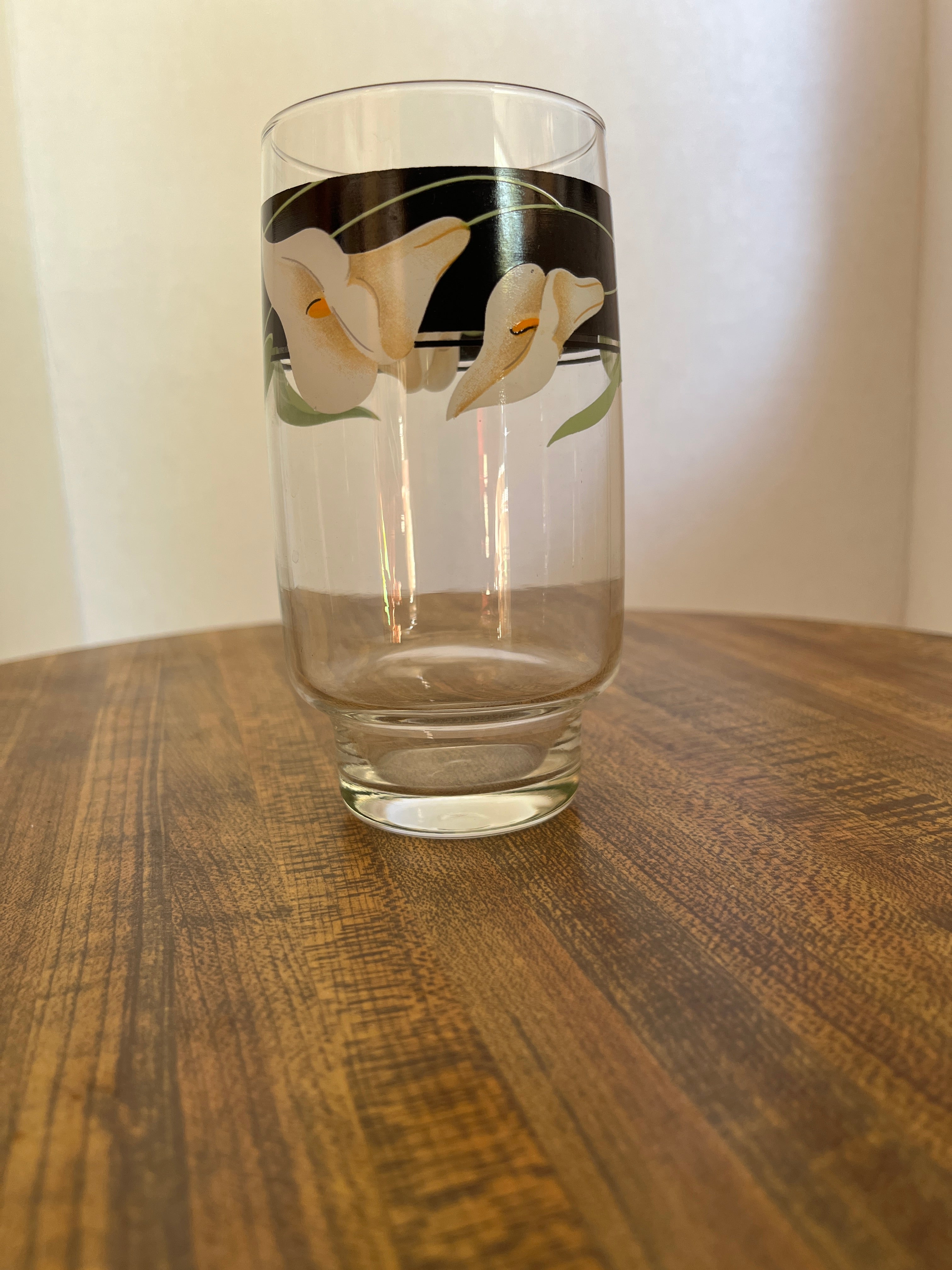 Sango Black Lilies Glassware - Large