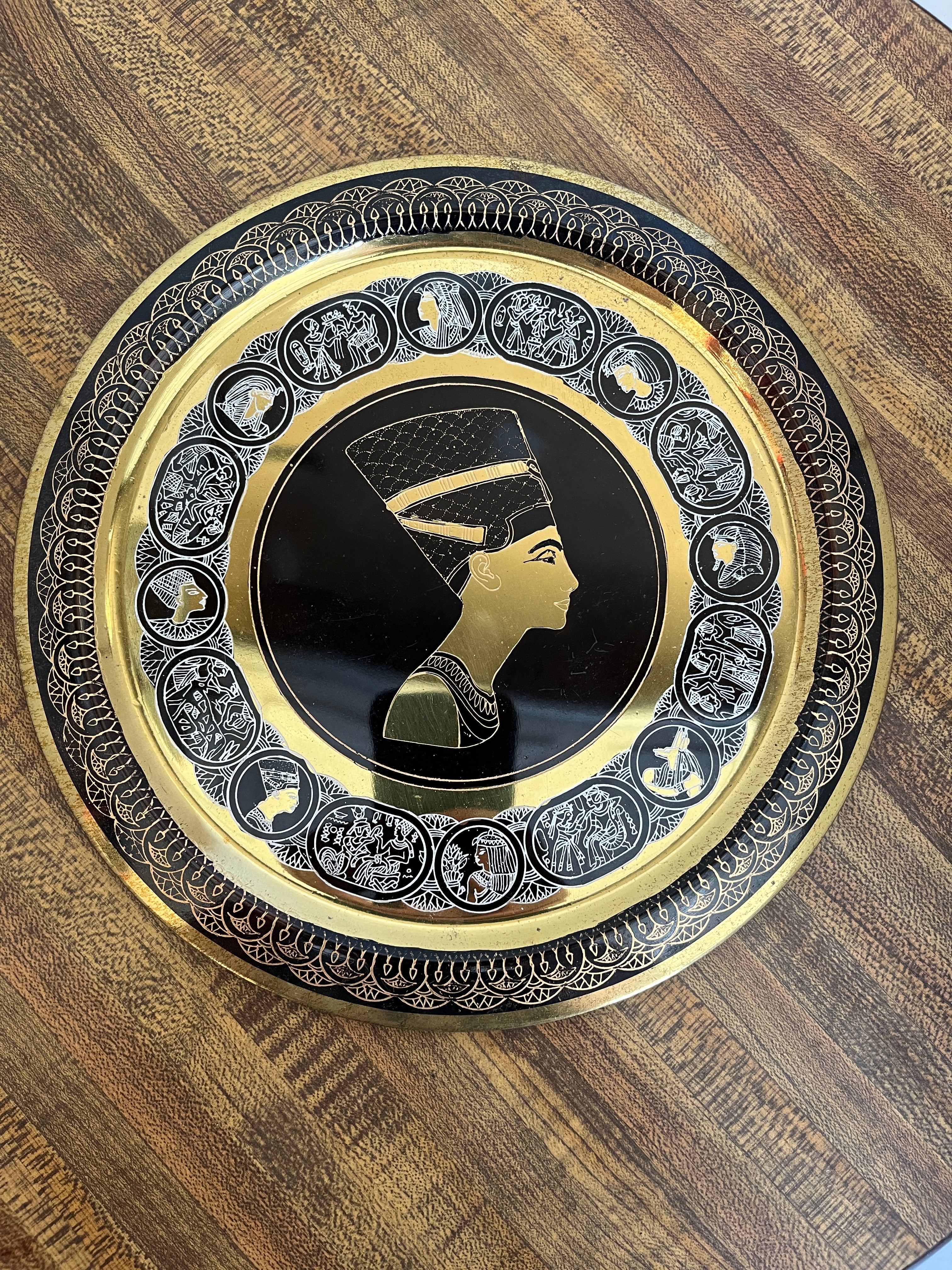 Queen Nefertiti Egyptian Copper Plate