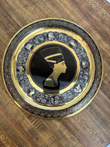 Queen Nefertiti Egyptian Copper Plate