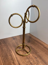 Vintage Hollywood Regency Gold Gilt Metal Bamboo Guest Towel Stand