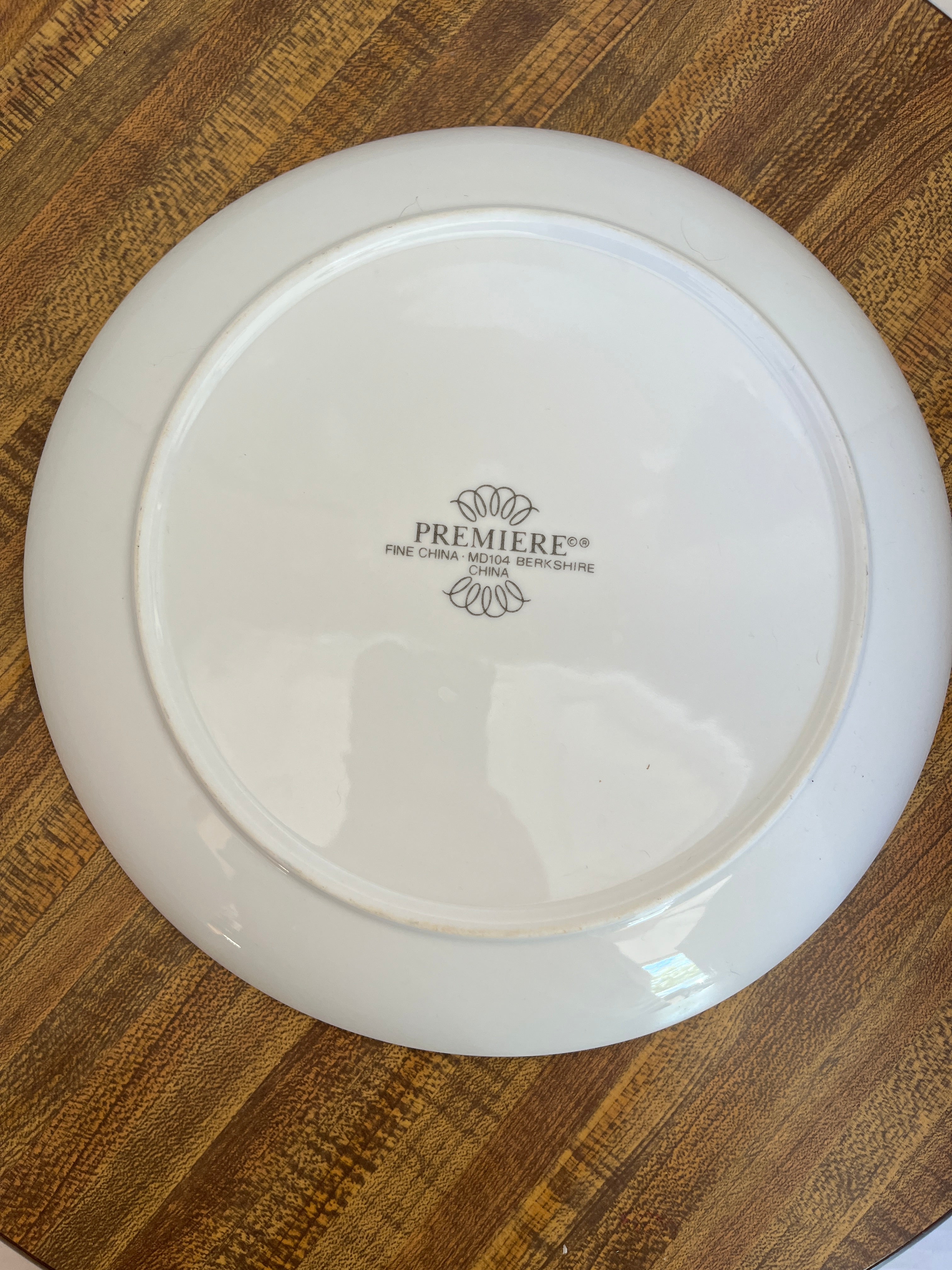 Premiere Fine China Berkshire Plate
