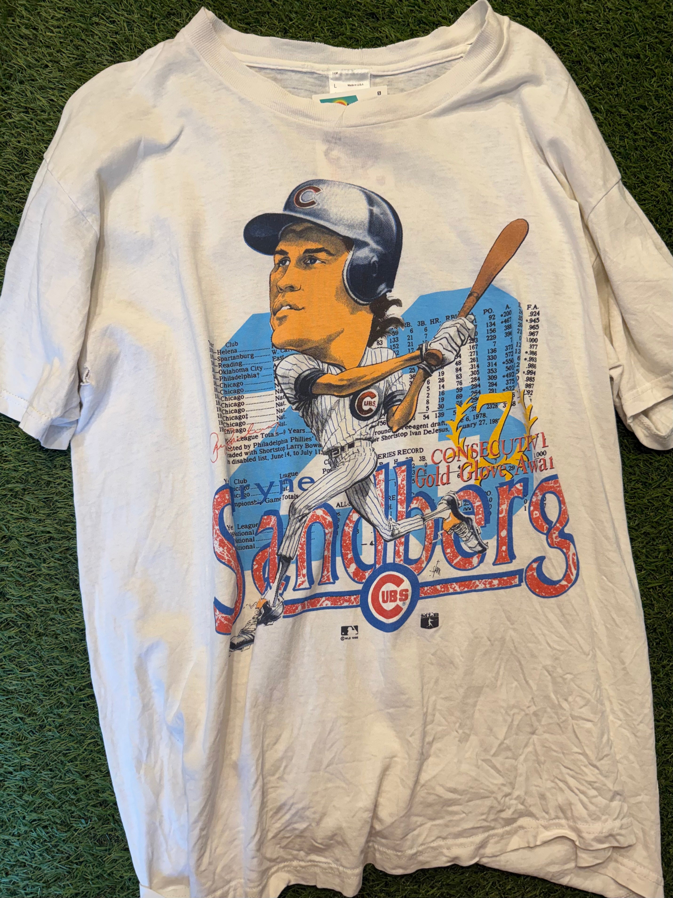 Ryne Sandberg ~ T Shirt ~ Chicago Cubs ~ As Is