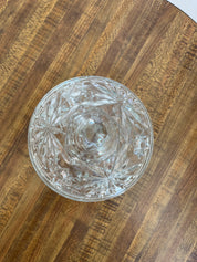 Anchor Hocking Candy Dish w/Lid Clear Cut Glass Bowl