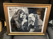 B & W Nuns Smoking Framed B/W - New