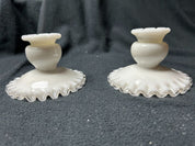 Milk Glass Candle Holders