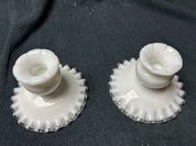 Milk Glass Candle Holders