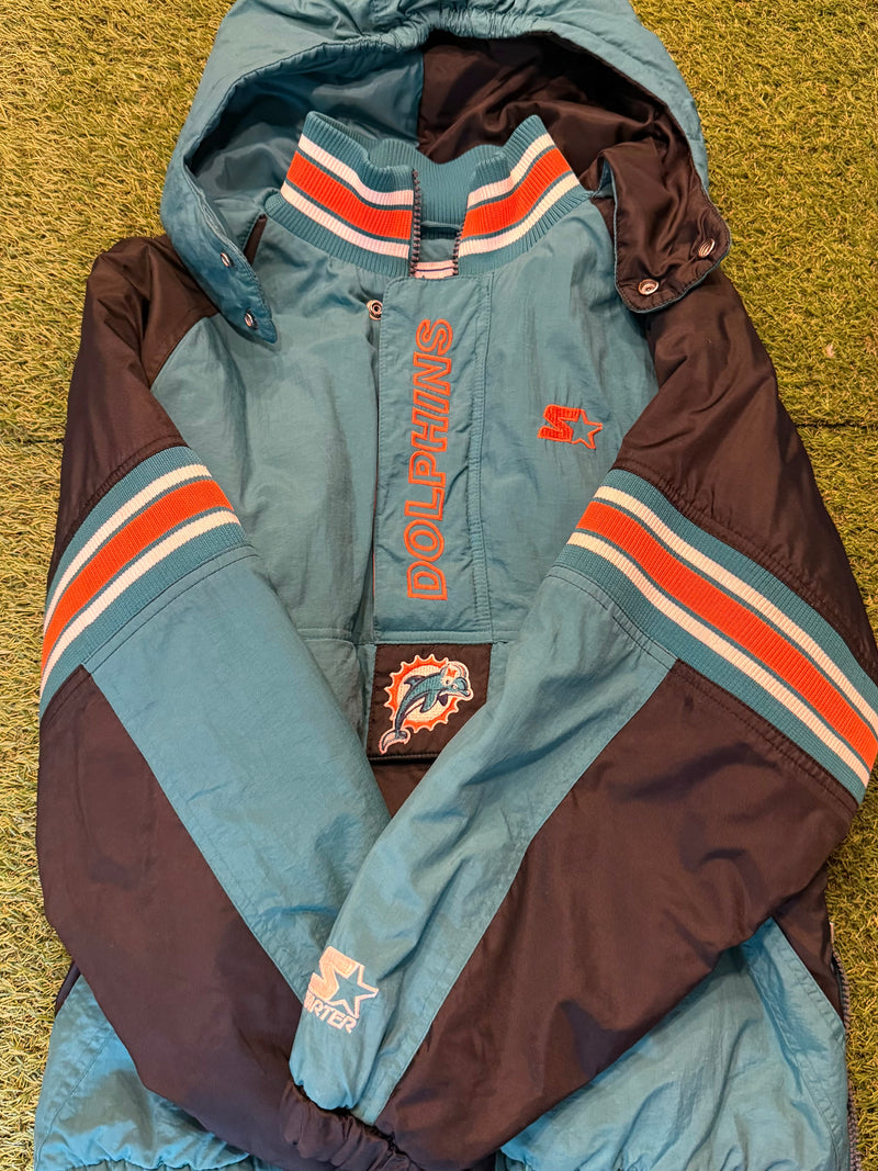 90’s Starter Jacket ~ Miami Dolphins (Large) by 294 - Touchdowns and Trinkets