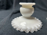 Milk Glass Candle Holders