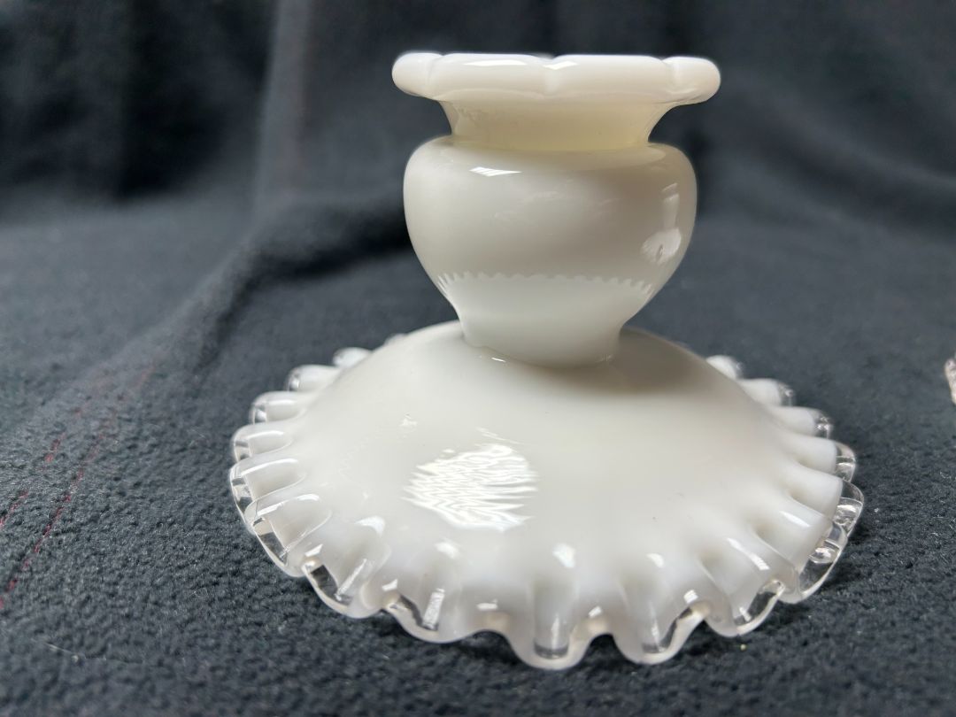 Milk Glass Candle Holders