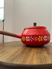 Aluminum Red Fondue Pot