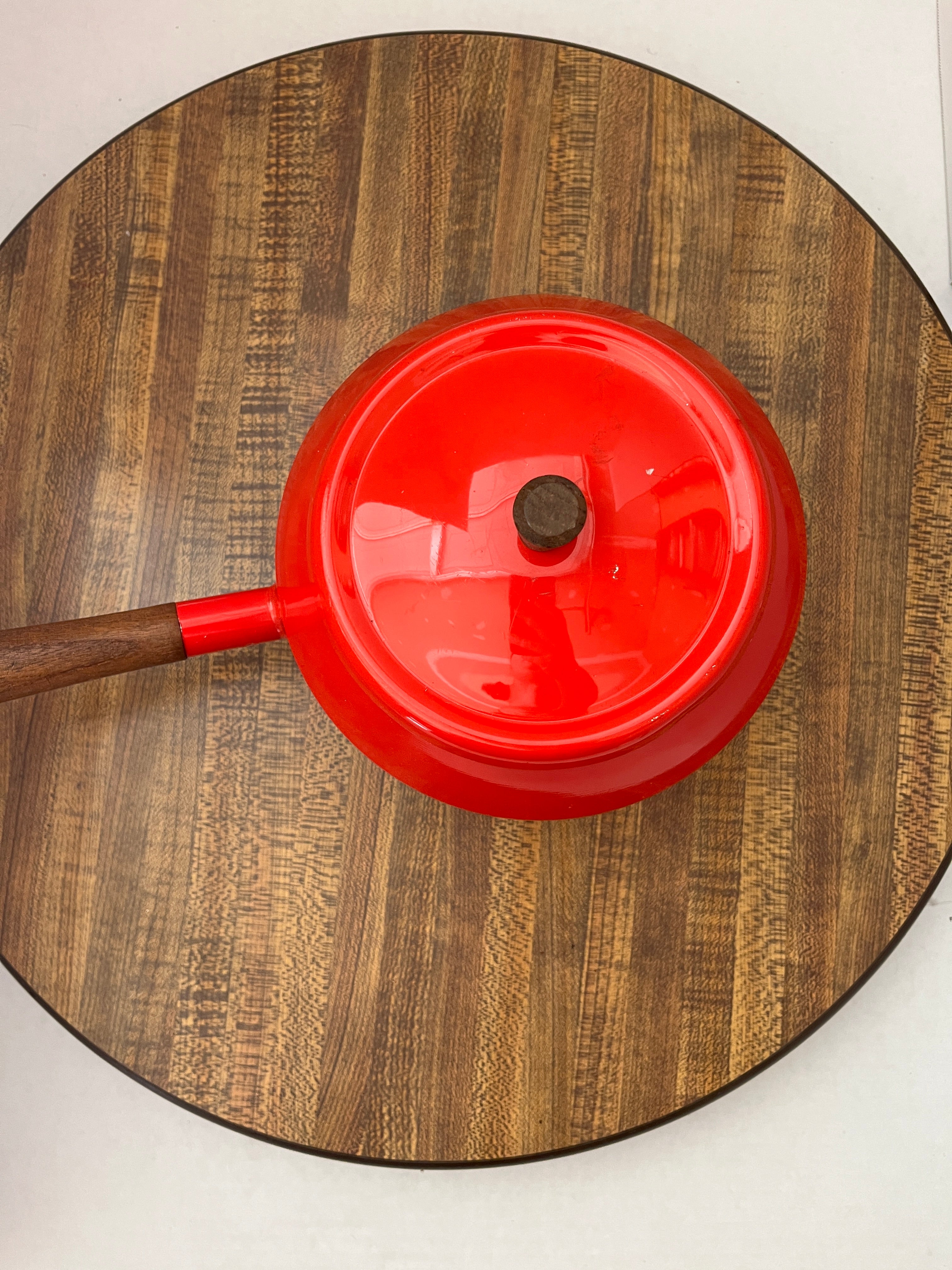 Aluminum Red Fondue Pot