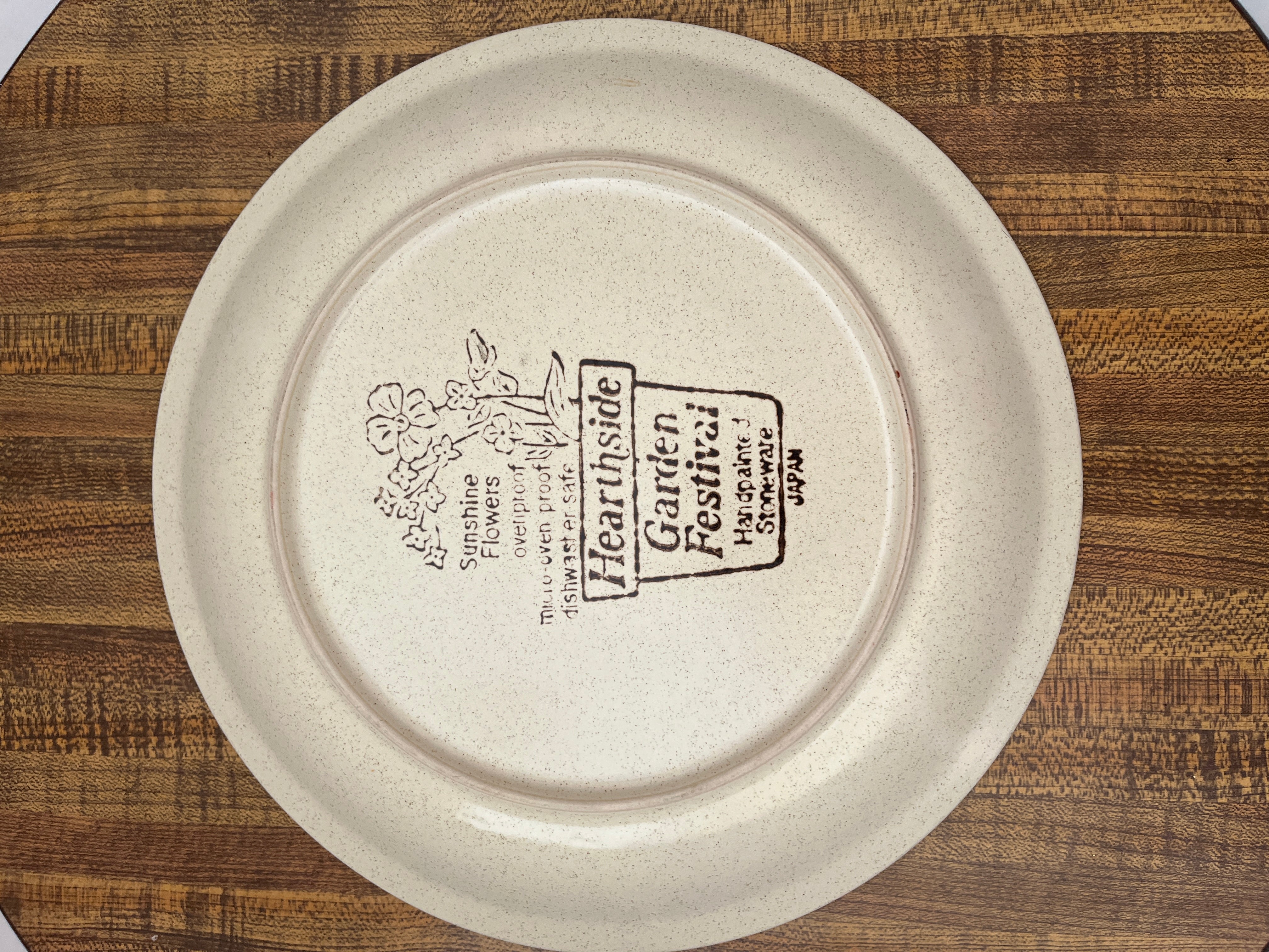 Hearthside Garden Festival Sunshine Flowers Plate 12"