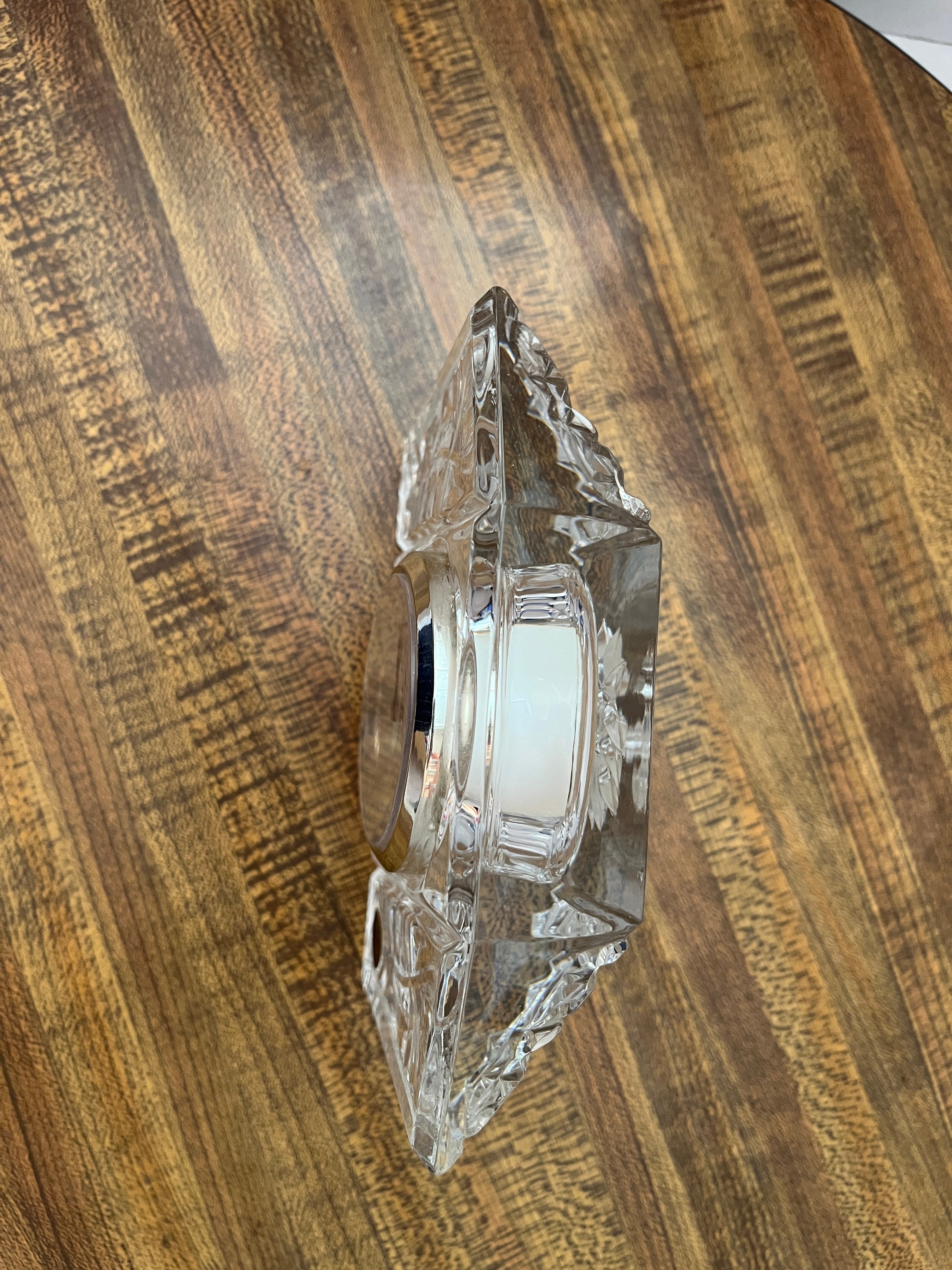 Cristal D'Arques France Crystal Quartz Mantel Clock