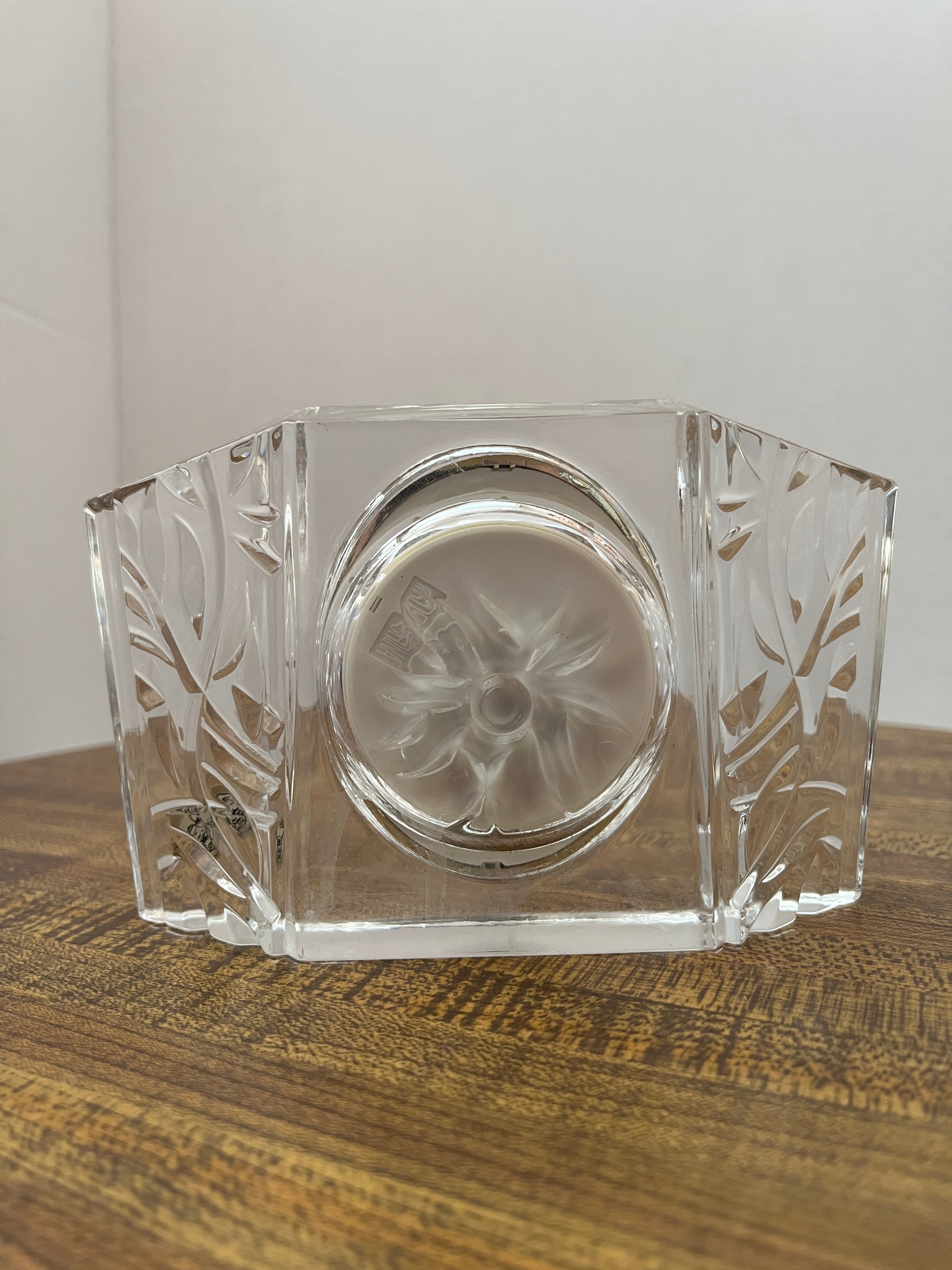 Cristal D'Arques France Crystal Quartz Mantel Clock