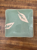 Karen Neuburger Willow Blowing Leaves Green-Appetizer Plate