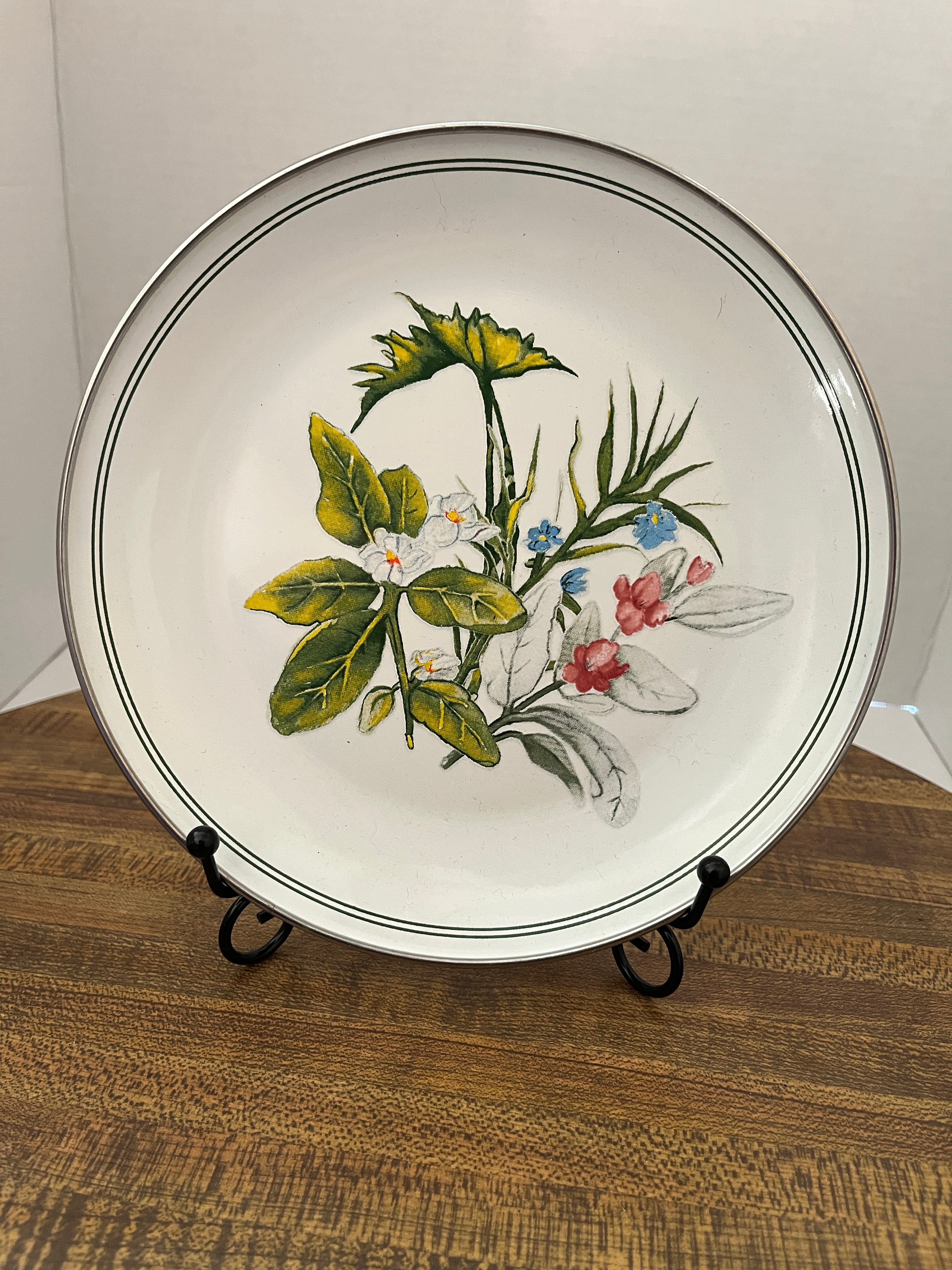 Golden Rabbit Enamelware Plate