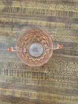 Vintage Pink Depression Sugar Bowl (No Lid)