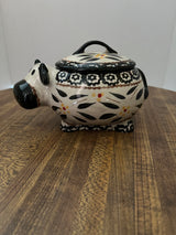 Temptations Old World Black Covered Cow Dish