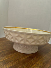 Lenox 1970s Platinum Trim Pedestal Centerpiece Bowl