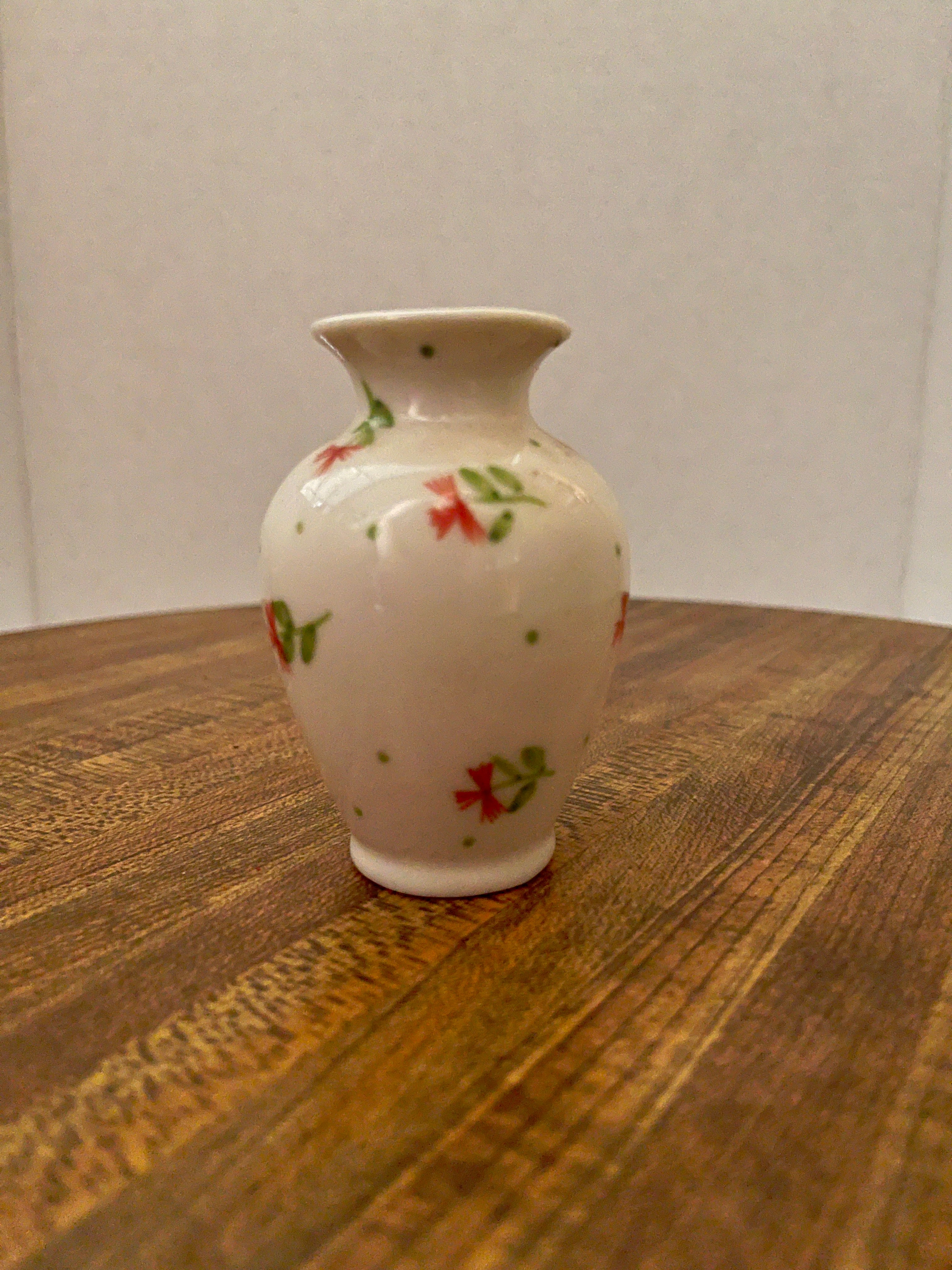 Pink & Green Flower Mini Bud Vase