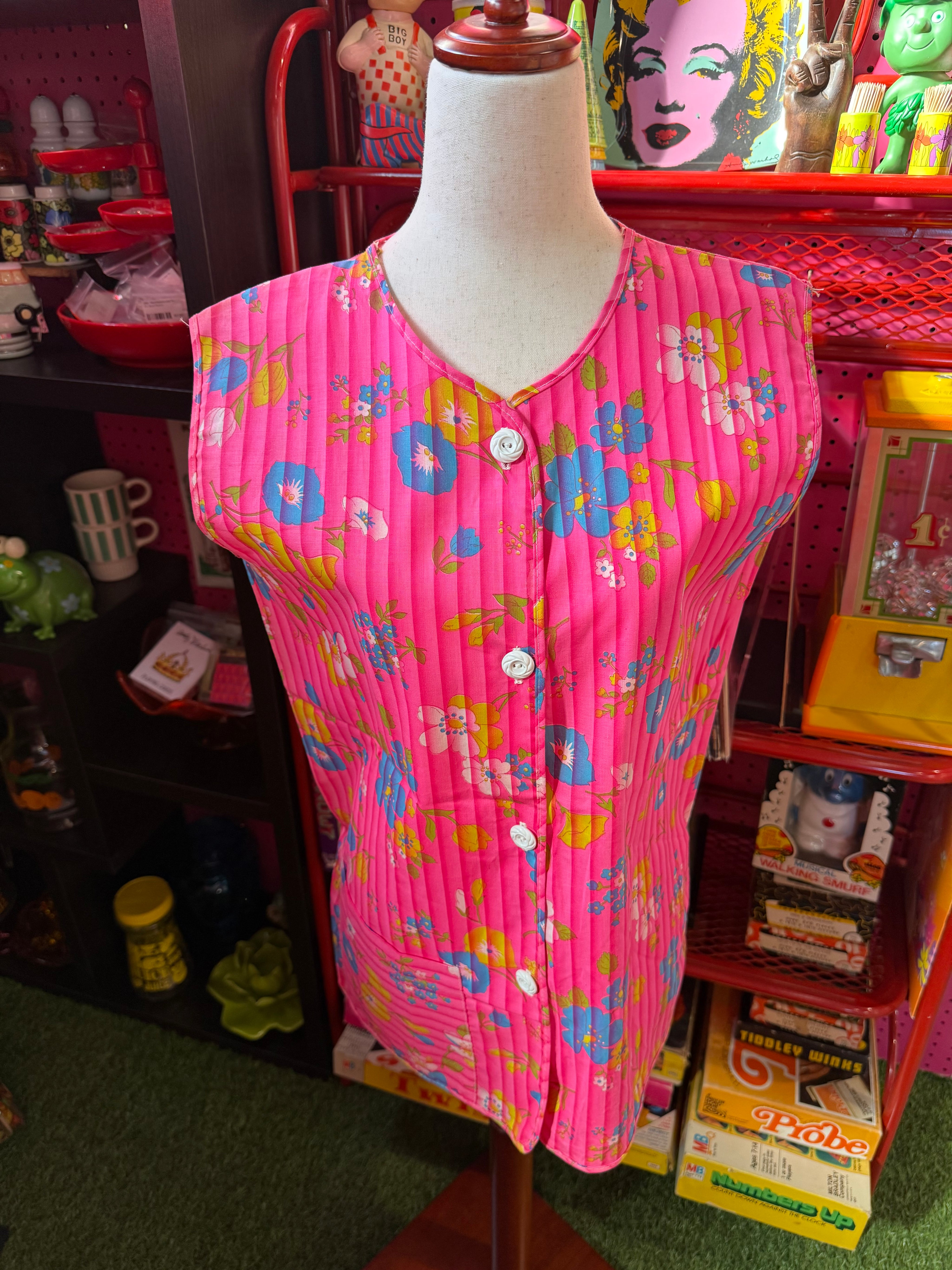 VTG Flower Power Pink Vest