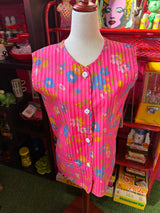 VTG Flower Power Pink Vest