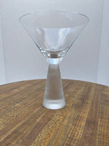 Artland Presscott Frosted Hammered Stem Martini Glasses