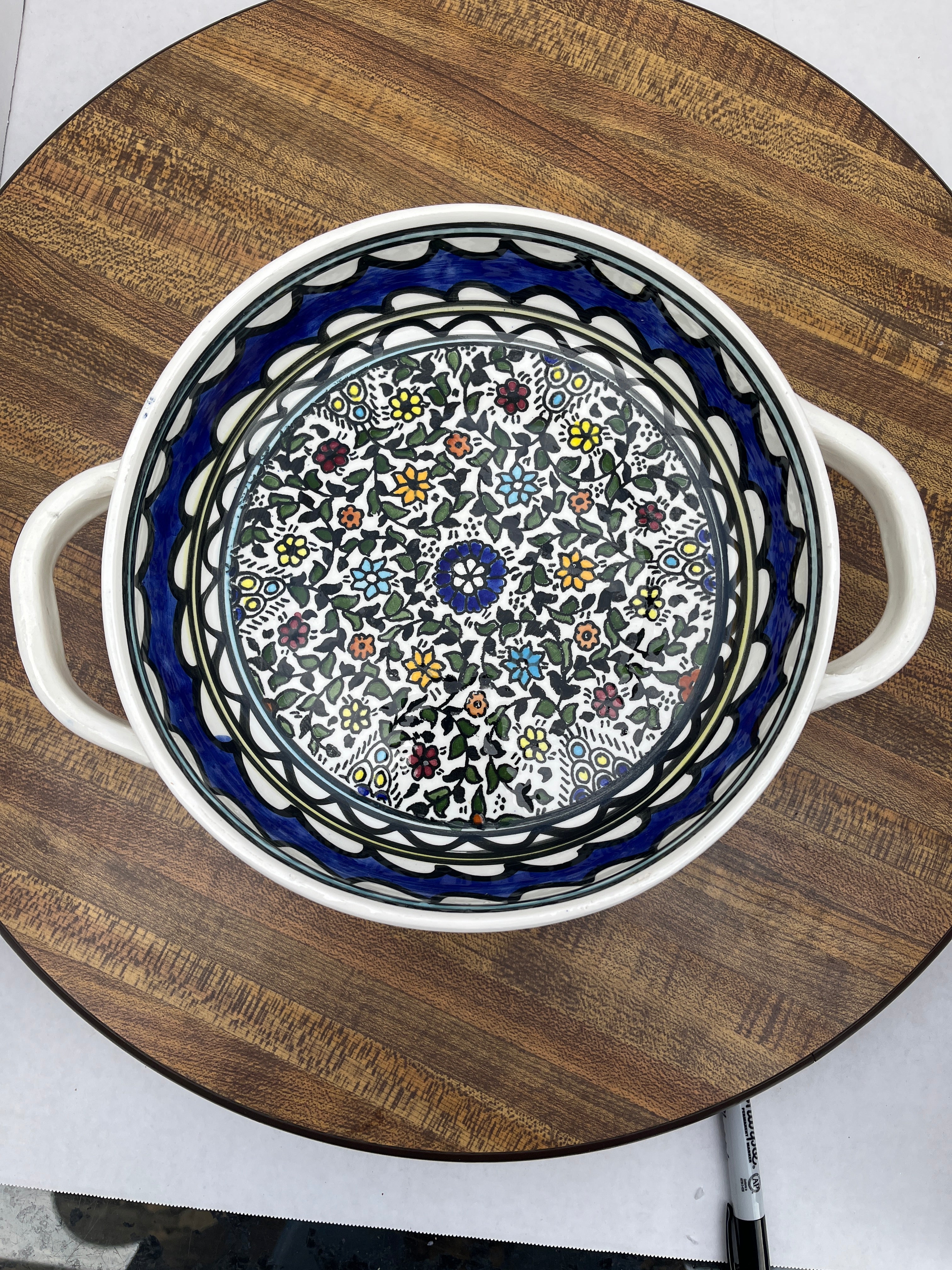 Ceramic Floral Dish
