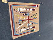 37” Navajo Sandpainting Tapestry authentic