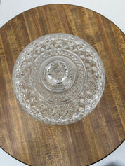 Anchor Hocking Clear Glass Sugar Bowl with Lid Diamond Pattern