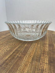 Pressed Glass Serving Bowl