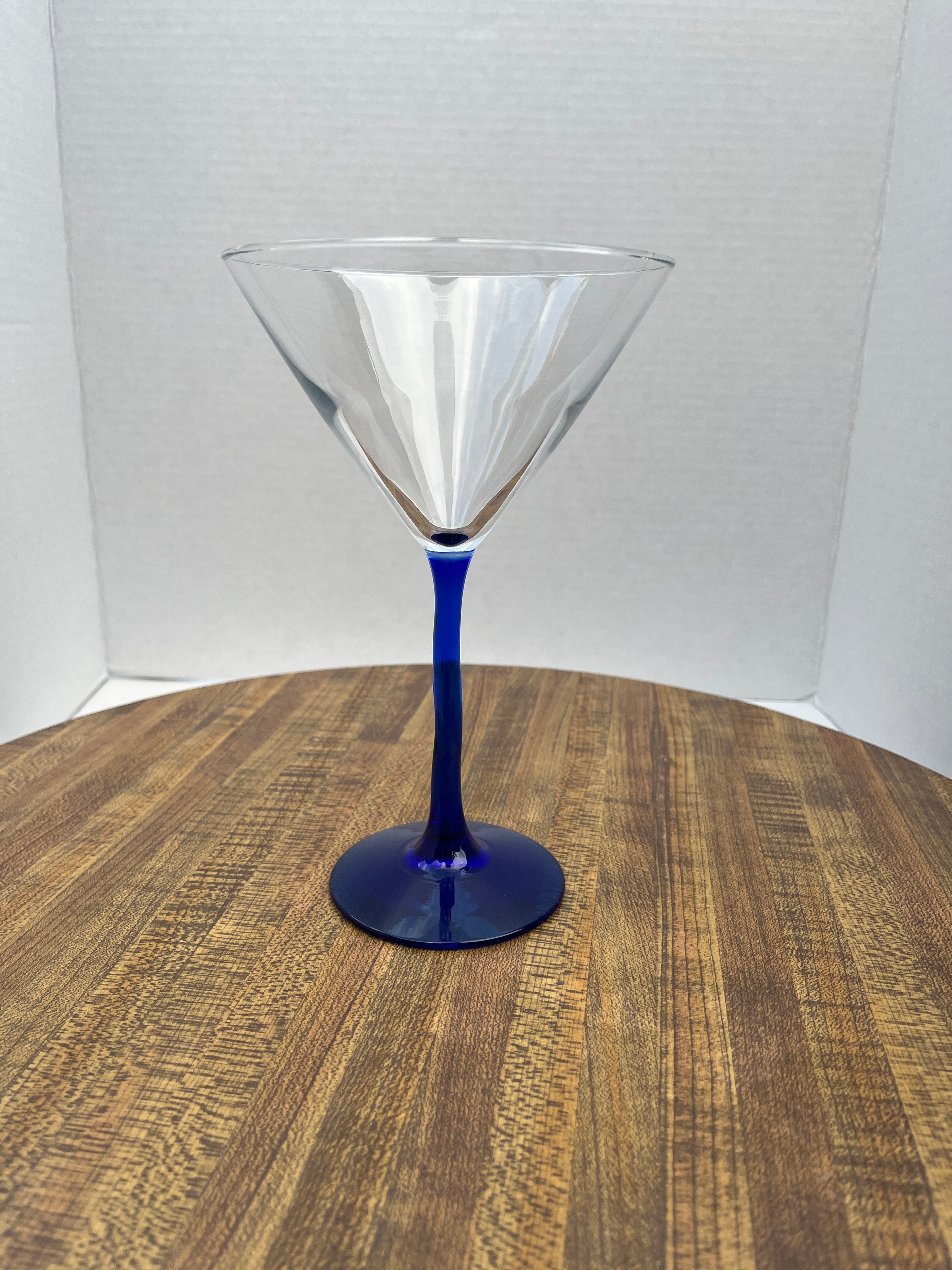 Blue Stem Martini Glass