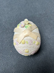 Enesco-Peach ribbon egg