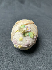 Enesco-Peach ribbon egg