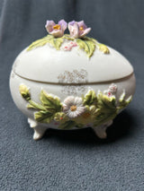 Lg. Egg with purple flowers