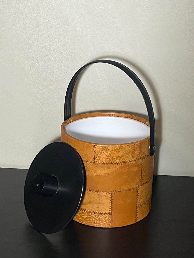 Faux Leather Ice Bucket