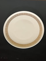 Cream Plate with Gold Rondelle