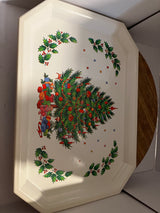 80s Christmas Tree with Toys Plastic Tray by The Ullman Co